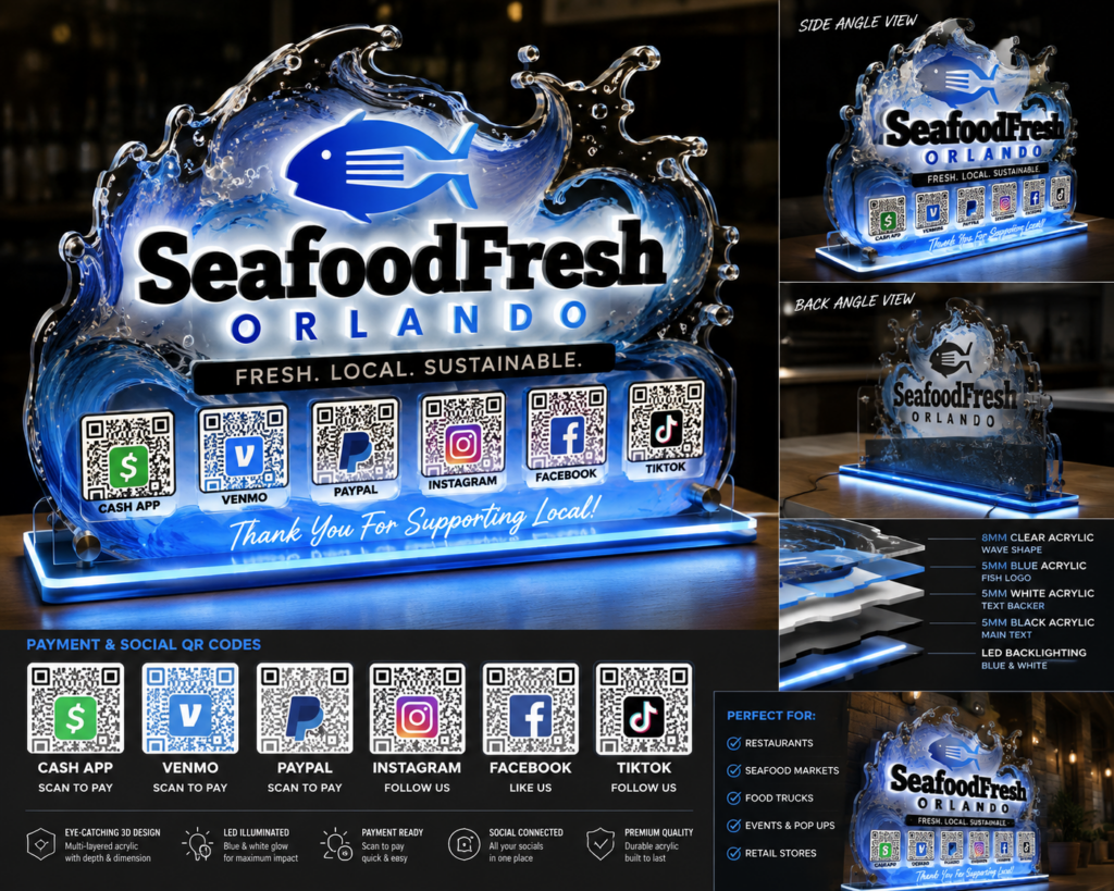 UV printed display sample